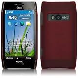 NOKIA X7 RUBBERISED TRANPARENT BACK COVER CASE - RED