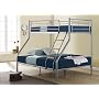 Children's Nexus Triple Metal Bunk Bed in a Silver Finish