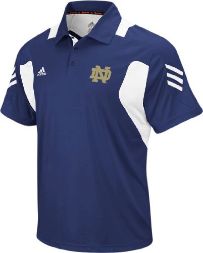 Notre Dame Fighting Irish Adidas Navy Sideline Scorch Polo Shirt