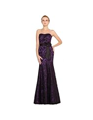 Strapless Sleeveless Polyester/Satin Mermaid Full Length  Lace-Up Evening Dress/Prom Dress/Party Dress  With a Bow(s) and a Sash 