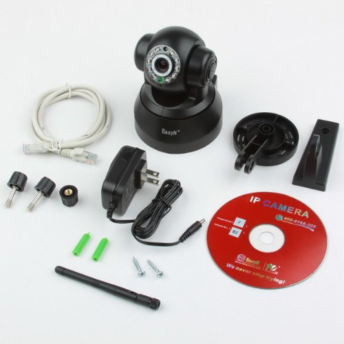 EasyN Wireless WIFI IP Camera IR LED 2-Audio Nightvision Black