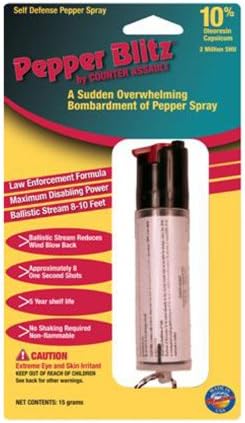 Counter Assault Pepper Blitz with Plastic Sleeve, Pink, 0.75-Ounce