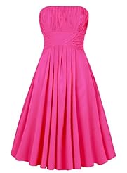 Strapless Cocktail Pleated Homecoming Dress/Bridesmaid Dress/Prom Dress/Party Dress/Wedding Dress 