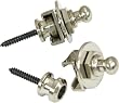 Schaller Guitar Strap Locks and Buttons (Pair), Nickel