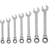 Stanley 94-543W 7-Piece Ratcheting Wrench Set, Metric