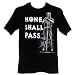 Monty Python and the Holy Grail Black Knight None Shall Pass Mens T-Shirt, Medium