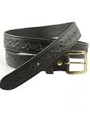 GENTS LEATHER PATTERN BELT 1 1/4
