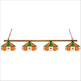Wave 7 MIA-480 University of Miami 4 Light Pool Table Light