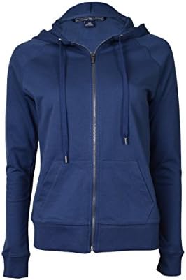 American Living Women's Basics Solid Zip Hoodie (XS, Blue)