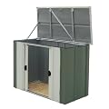 Rowlinson 4x2 Metal Storette - Olive Green and White