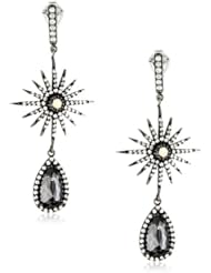 Sutra One of a Kind 18k Gold Natural Black Diamond Starburst Earrings