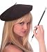 Trendy Knit French Costume Beret (cigarette holder sold separately)