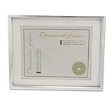 Universal Plastic Document Frame For 8 1/2 X 11 Insert With Mat Metallic Si ....