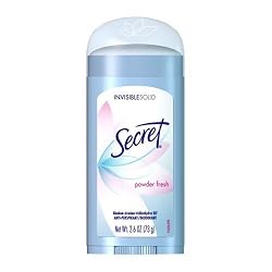 Secret Anti-Perspirant/Deodorant, Invisible Solid, ph Balanced, Powder Fresh, 2.6-Ounces (Pack of 4)