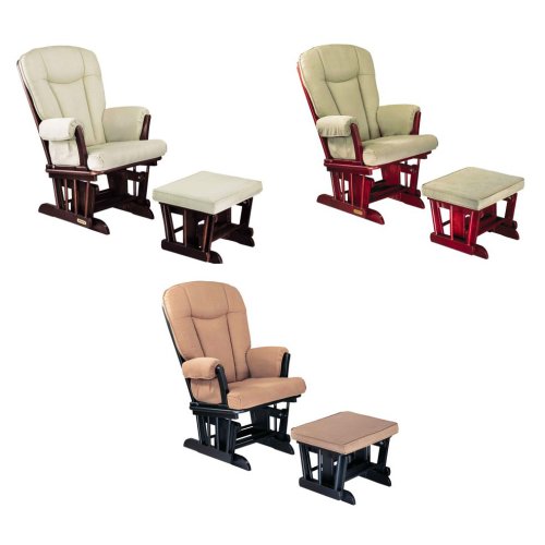 Park Avenue Deluxe Glider Rocker and Ottoman Set with Pockets