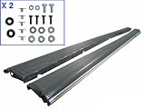 VW RUNNING BOARDS, LEFT & RIGHT, HEAVY DUTY, WITH MOLDING & RUBBER MAT, PAIR, MADE IN MEXICO