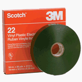 Scotch® 22, Heavy Duty, Vinyl Insulation Tape, Black, 3/4 x 36yds