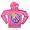 Vintage Havana - Girls Dove Peace Hoodie Sweatshirt Jacket, Pink (Size 7/8)