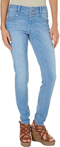 Blue Spice Juniors High Waist Soft Skinny Jeans 1 Light wash blue