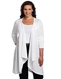 AK Anne Klein Womens Long Sleeve Drawstring Flyaway Sweater