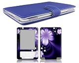 Bundle Monster Kindle 2 Synthetic Leather Case Cover Jacket + Skin Sticker + Screen Protector Ebook Accessories Combo - Fit 2nd Generation 6" Display