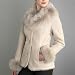 BGSD Women's Button Front Shearling Coat with Fox Fur Trim image 2