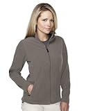 Womens 100% polyester brushed fleece jacket.