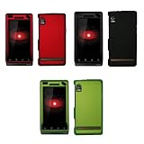 Premium Rubberized Cell Phone Hard Cover Case for Verizon Motorola Droid A855 (Choose from 6 Colors; Black, Blue, Hot Pink, Neon Green, Purple, Red)
