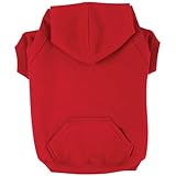 Zack & Zoey Polyester/Cotton Basic Dog Hoodie, X-Large, 24-Inch, Tomato Red