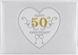 50th Golden Wedding Anniversary Soft Satin Photo Album