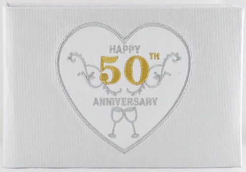 50th Golden Wedding Anniversary Soft Satin Photo Album