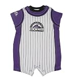 MLB Colorado Rockies Baby / Infant One-Piece Bodysuit / Romper / Onesie - White & Purple (Size: 24M)
