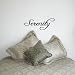 SERENITY Wall Room Decal Sticker Home Decor Peace Love | Color: Midnight Black