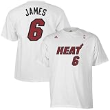 NBA adidas Miami Heat #6 LeBron James White Net Player T-shirt