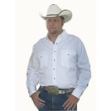 Walls Mens Western 100% Cotton Twill Long Sleeved Shirt White Medium