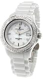 Ceramic Ladies Crystal Bling White Pearl Watch Sottomarino SM70008-C