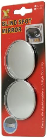 2pcs Silver Frame Wide Angle Convex Rear Side View Blind Spot Mirror for Car