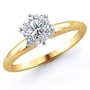 14K 1.25 Carat Round Cut Solitaire Diamond Ring (G-H ; SI1-2)