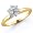 14K 1.00 Carat Round Cut Solitaire Diamond Engagement Ring (I-J ; I1-2) Size 5