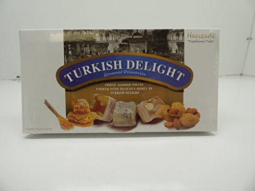 Hacizade Turkish Delight Finest Cooked Almond Pieces with Honey, 13.22 oz
