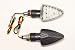 Stalk LED Turn Signals Lights - Carbon - Amber Bulbs - HONDA CBR 600, F2, F3, F4, F4i, SUZUKI GSXR 600, 750, 1000, 1300, YAMAHA R6, R1, KAWASAKI Ninja 250, 500, ZX6R, ZX7R, ZX9R, ZX10R, ZX12R, ZX14