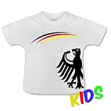 Produkt-Bild: DEUTSCHLAND EM WM BABY FUSSBALL- KIDS- T-SHIRT in Weiss by Jayess-Kids Gr. 56/62