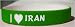 I Love Iran Custom Wristband