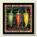 Kitchen & Housewares : CHILI Pepper STONE COASTERS Set 4 chilli SOUTHWESTERN