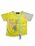 Miss Jeans - Girls Short Sleeved Tee, Yellow, Grey