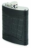 Oenophilia Black Alligator Flask, 8-Ounce