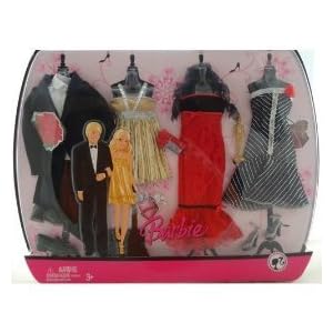 Barbie and Ken Party Fashion Doll Clothes - 4 Evening Wear Outfits by Barbie
