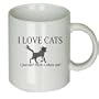 I Love Cats. I Just Cant Finish a Whole One. Funny Custom Ceramic Coffee Mug Gift