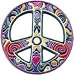 3" 70`s Colorful Retro Peace Sign Patch