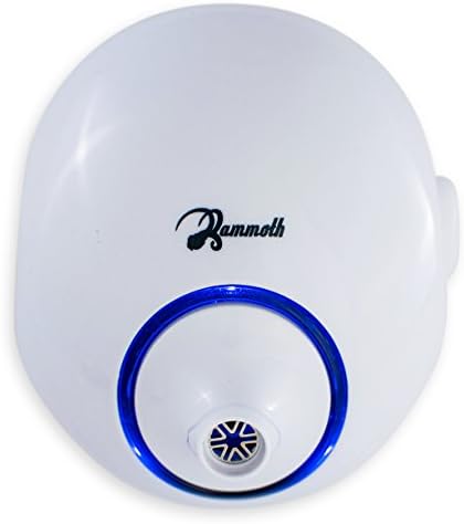 Mammoth Air Purifier Mini® Wall Plug-In Adjustable Ion Ionic &amp; Ozone Air Purifier by Deodorize Destroy Odor, Filter-less, Clean Air Sanitizer with LED Mood Light - White